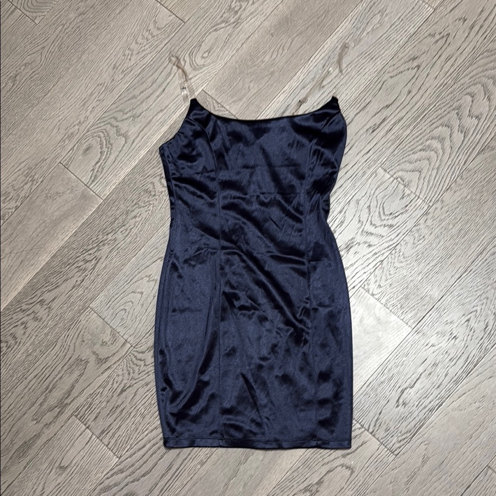 Elegant Black Satin Dress